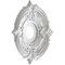 Ekena Millwork Attica PVC Ceiling Medallion (Canopies up to 5 5/8"), 16"OD x 3 1/2"ID x 1"P, Bright Coat Aluminum CMP16ATBAL - alternate 5